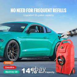 Fuel Caddy 32 Gallon Portable Diesel Tank On-Wheels Automatic 12V DC Pump