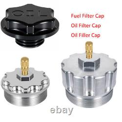 Fuel Filter Cap & Oil Filler Cap Set for 2003-2007 Ford 6.0L Powerstroke Diesel