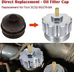 Fuel Filter Cap & Oil Filler Cap Set for 2003-2007 Ford 6.0L Powerstroke Diesel