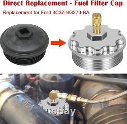 Fuel Filter Cap & Oil Filler Cap Set for 2003-2007 Ford 6.0L Powerstroke Diesel