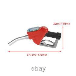 Fuel Gasoline Diesel Petrol Oil Delivery Gun Nozzle Dispenser&Digital Flow Meter