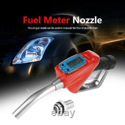 Fuel Gasoline Diesel Petrol Oil Delivery Gun Nozzle Dispenser&Digital Flow Meter