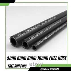 Fuel Hose Rubber Reinforced 5mm 6mm 8mm 10mm ID Petrol Diesel Oil Fuel Pipe E10