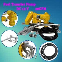 Fuel Transfer Pump 12 Volt 10GPM Diesel Oil Fuel Transfer Kit Car Tractor Truck