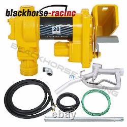 Fuel Transfer Pump 20GPM 12V DC Gasoline with Nozzle Kit for Gas Diesel Kerosene