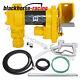 Fuel Transfer Pump 20GPM 12V DC Gasoline with Nozzle Kit for Gas Diesel Kerosene