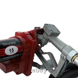 Fuel Transfer Pump withNozzle Kit for Gas Diesel with Particulate Filter 15GPM 12V