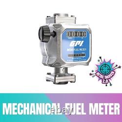 GPI Mechanical Fuel Meter 5-30 GPM 3/4 NPT Gas Diesel Oil Flow Meter