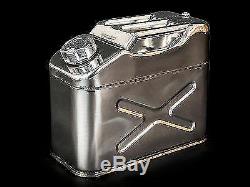Jerry Can Polished Stainless Steel Fuel Petrol Diesel Oil Water 10L Litre LTR