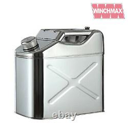 Jerry Can Polished Stainless Steel Fuel Petrol Diesel Oil Water 10L Litre LTR