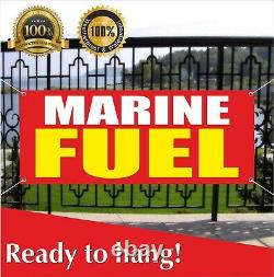 MARINE FUEL Banner Vinyl Mesh Banner Sign Gasoline Oil Diesel Many Sizes