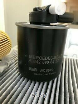Mercedes Benz W906 Sprinter 2500 3.0L Fuel Cabin Air Oil Filters Kit 6 Cyl Clamp