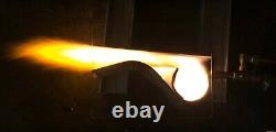 Metal melting foundry burner burns any fuel, waste oil, diesel, propane