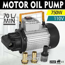 Motor Oil Pump 750w 18.5 Gpm Lubricating Diesel Fuel 29 PSI 110V 3350 RPM