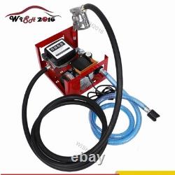 New Electric Oil Fuel Diesel Gas Transfer Pump with Meter Manual Nozzle 110V 16GPM