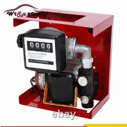 New Electric Oil Fuel Diesel Gas Transfer Pump with Meter Manual Nozzle 110V 16GPM