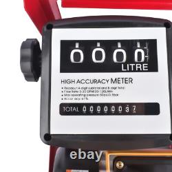 New Electric Oil Fuel Diesel Gas Transfer Pump withMeter Manual Nozzle 110V 16GPM