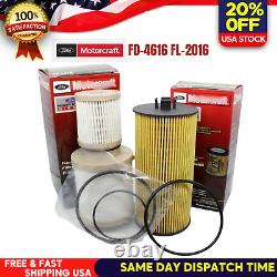 OEM 03-07 6.0L FD4616 FL2016 Motorcraft Powerstroke Diesel Oil & Fuel Filter Kit