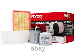 Oil Air Fuel Cabin Filter Service Kit Ryco for NAVARA 2005-2015 Diesel D40 Spain