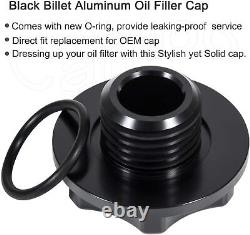 Oil Fuel Filter Cap Set for Ford 6.0L 2003-2007 with Fuel Pressure Test Ports