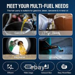 Oil Fuel Transfer Pump 12V Kit with Hoses&Nozzle for Gasoline Diesel Kerosene