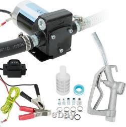Oil Fuel Transfer Pump 12V Kit with Hoses&Nozzle for Gasoline Diesel Kerosene