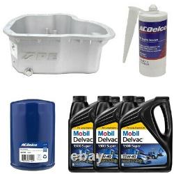 Oil Pan Kit Mobil Oil/Filter/Sealant/PPE Raw Deep Pan For 2001-2010 6.6L Duramax