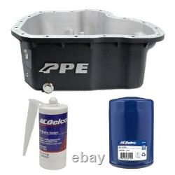 PPE Black Deep Oil Pan With ACDelco Filter & RTV Sealant For 11-16 6.6L Duramax