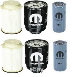 Pair of 2013-2018 RAM 2500 3500 4500 5500 6.7L DIESEL OIL FUEL FILTER KIT MOPAR