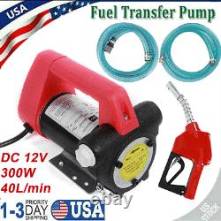Portable 12V Oil Diesel Transfer Pump Fuel Fluid Extractor Electric Pump 40L/min