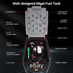 Portable Diesel Tank 48 Gallon Oil Fuel Tank with 12V Electric Transfer Pump