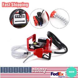 Portable Electric Diesel Fuel Transfer Pump Automatic Nozzle Transfer Pump 12V