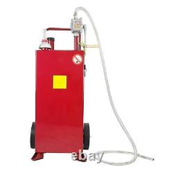 Protable 30 Gas Transfer Caddy Oil Fuel Diesel Tank Dispenser with Rotary Pump