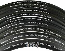 Rubber Braided Fuel & Oil Delivery Hose (20 Bar) Diesel Tube SAE J30 R6 WP