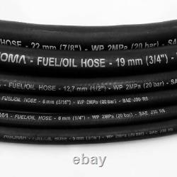 Rubber Braided Rubber Fuel Hose for Unleaded Petrol / Diesel Oil, Line Pipe UK