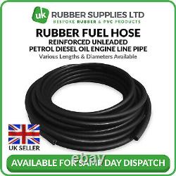 Rubber Fuel Hose Reinforced Unleaded Petrol Diesel Oil Engine Line Pipe Blk E10