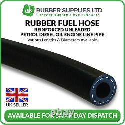 Rubber Fuel Hose Reinforced Unleaded Petrol Diesel Oil Engine Line Pipe Blk E10