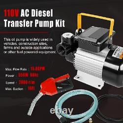Self Priming 110v Ac 16GPM Oil Transfer Pump Fuel Diesel Kerosene Biodiesel Pump