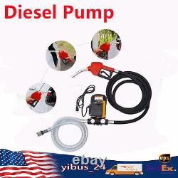 Self-Priming Diesel Oil Fuel Transfer Pump WithAutomatic Nozzle +Inlet/Outlet Hose
