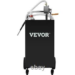 VEVOR 30 Gallon Gas Caddy Fuel Diesel Oil Transfer Tank, 4 Wheels Portable Pump