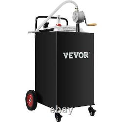 VEVOR 30 Gallon Gas Caddy Fuel Diesel Oil Transfer Tank, 4 Wheels Portable Pump