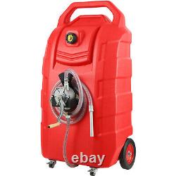 VEVOR Fuel Caddy 32 Gallon Portable Gas Diesel Tank On-Wheels with Manual Pump