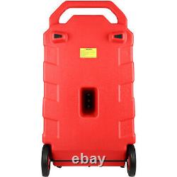 VEVOR Fuel Caddy 32 Gallon Portable Gas Diesel Tank On-Wheels with Manual Pump