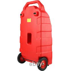 VEVOR Fuel Caddy 32 Gallon Portable Gas Diesel Tank On-Wheels with Manual Pump